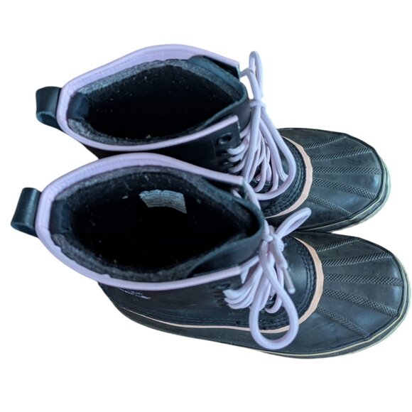 Sorel Black & Pink Leather Waterproof Insulated Women's Winter Snow Boots Size 9 - Picture 16 of 16